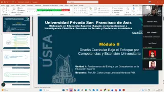 USFA inicia el Módulo 2 del Diplomado en Educación Superior e Investigación Científica con enfoque en diseño curricular por competencias