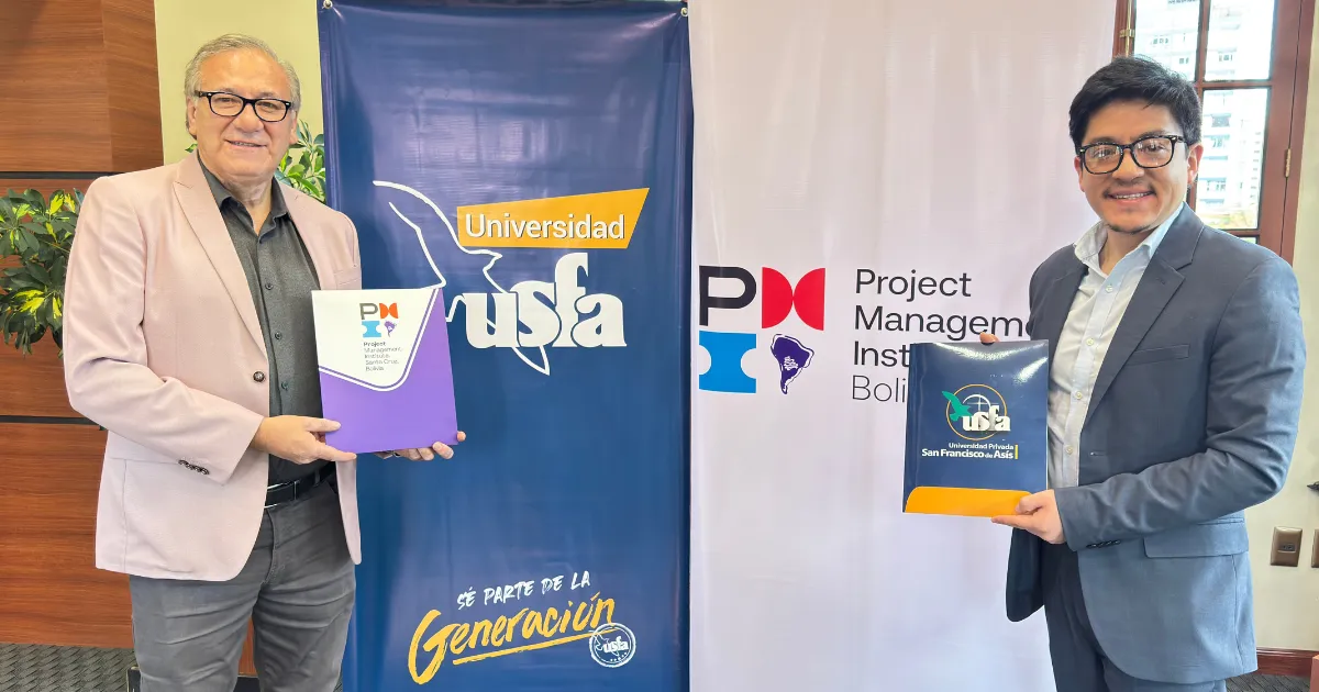 USFA y PMI Capítulo Santa Cruz impulsan una alianza para fortalecer la formación en Dirección de Proyectos